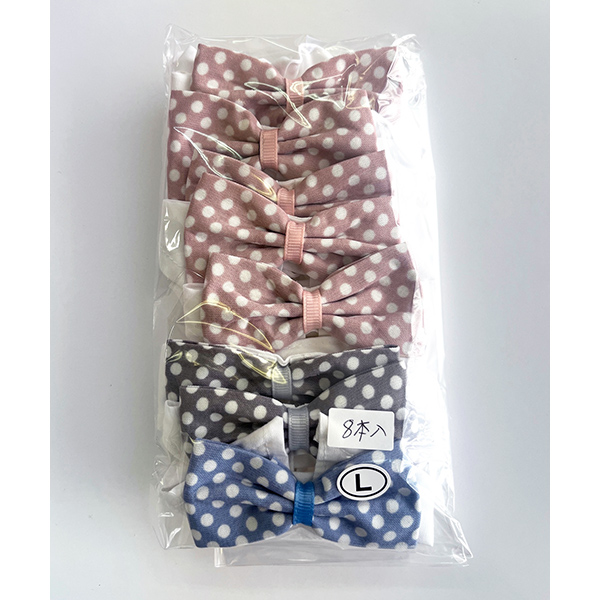 水玉蝶ネクタイアクセ(8本入)L【卸サイトセール】