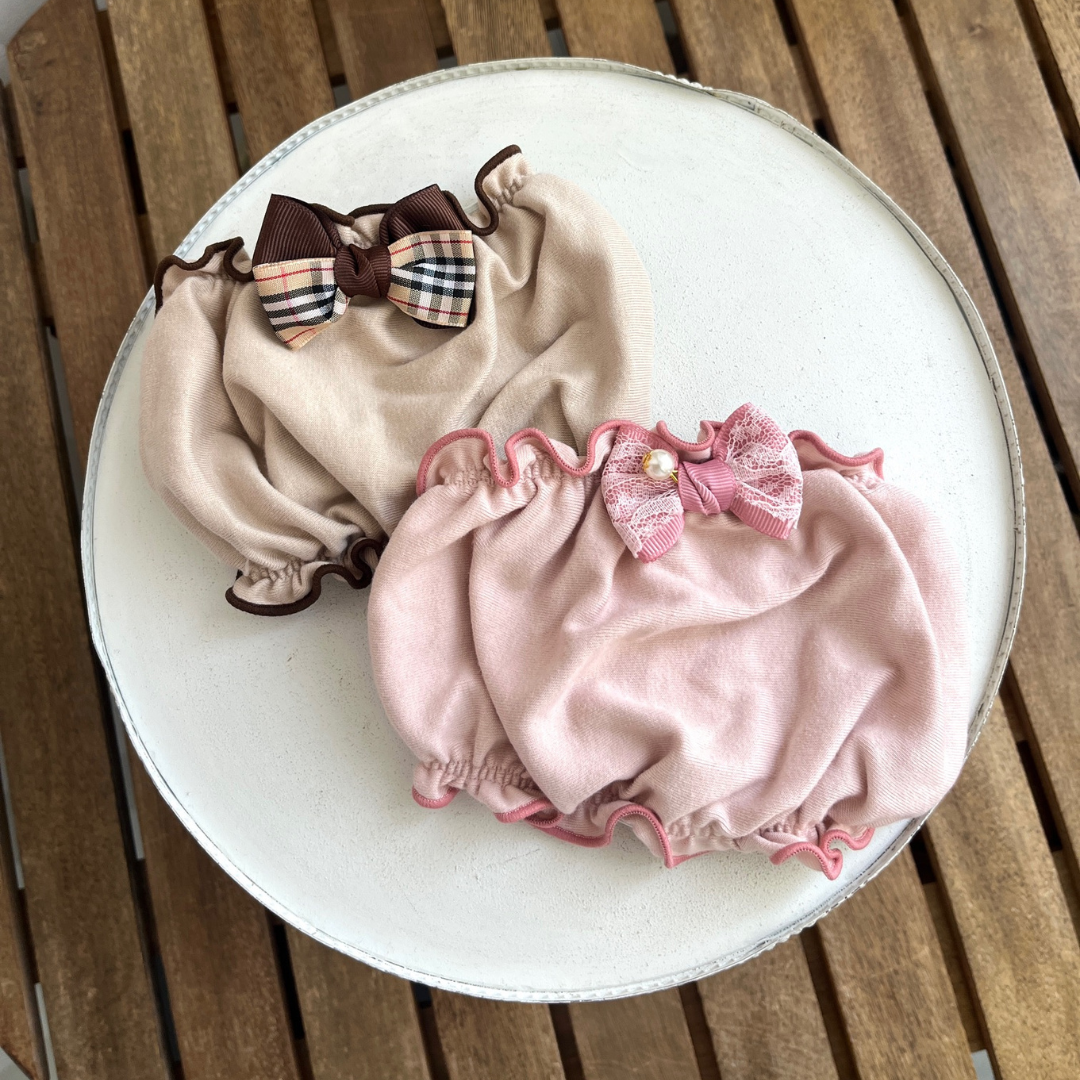 【１枚あたり４５０円】リボン付きスヌード(各色1ずつ2枚入)Sサイズ