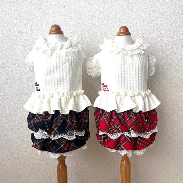 【セットがお得★ぬくぬくキャンペーン！】1168クラシカルチェックドッキングワンピース(各色同サイズ5枚セット)