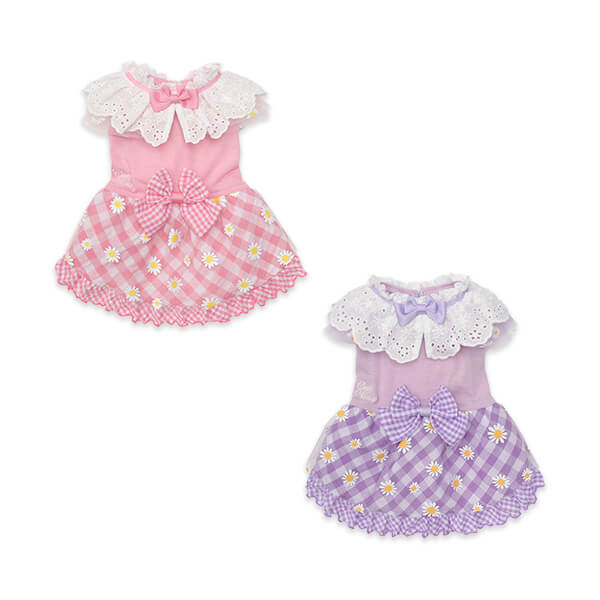 1154 フラワーギンガムワンピース 【2025春新作ウエア】【3月下旬～入荷次第順次発送】