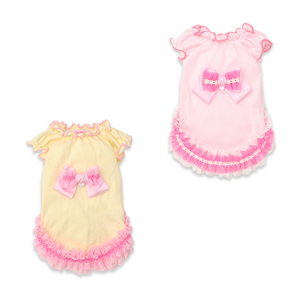 1179 ハートメッシュフリルカットソー【2026春新作ウエア】【3月入荷予定】