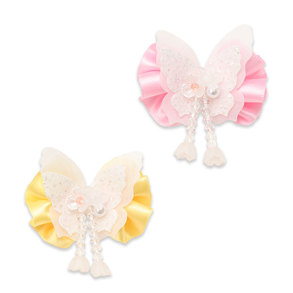 LB-329 きらきらバタフライバレッタリボン【2026春小売りアクセサリー】【3月入荷予定】