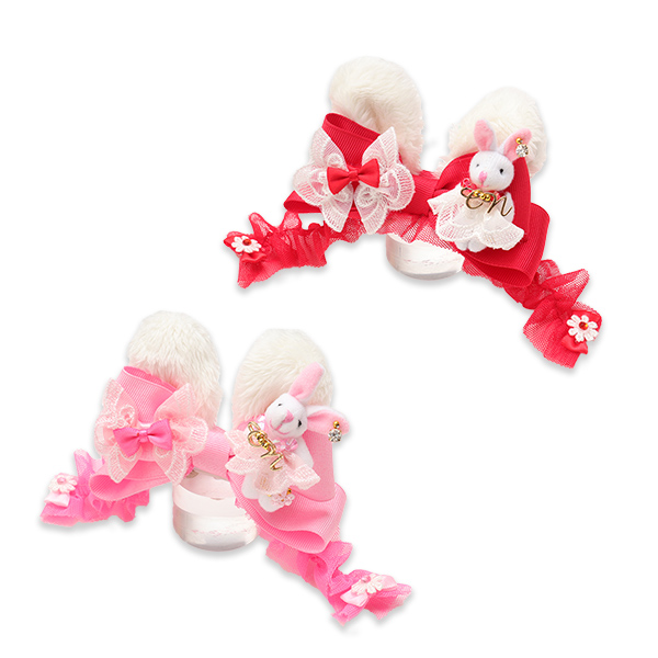 LB-327 うさぎデコカチューシャバレッタリボン【2026春小売りアクセサリー】【3月入荷予定】