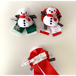 【SALE】2022雪だるまバレッタ(1個入り)