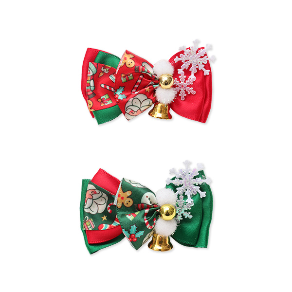 XLB-003SET クリスマスバレッタリボンパック(12個入)【2025秋冬・シーズナル】【クリスマス・お正月】