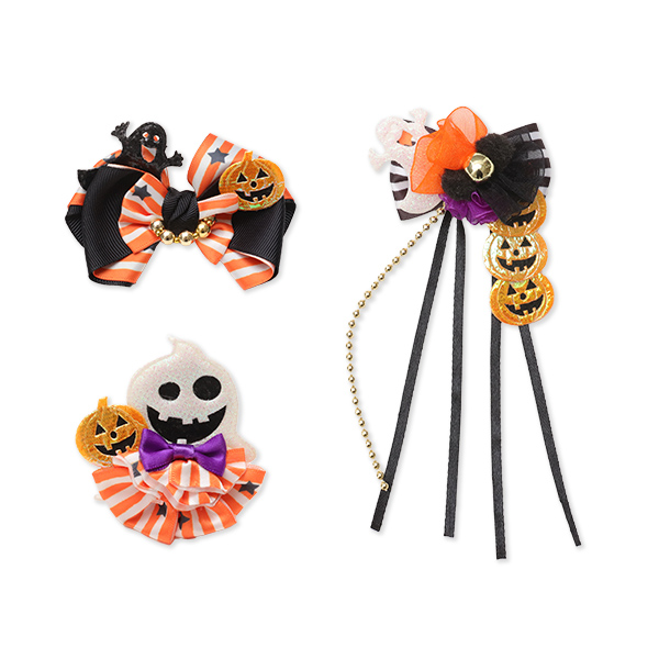 HLB-001～003 ハロウィンバレッタリボンパック(12個入)【2025秋冬・シーズナル】【ハロウィン】