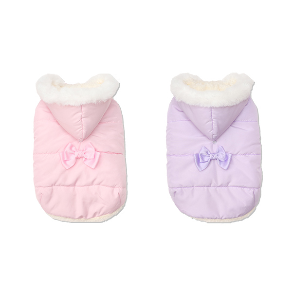 1174リボン付き中綿マント【2025冬新作ウエア】