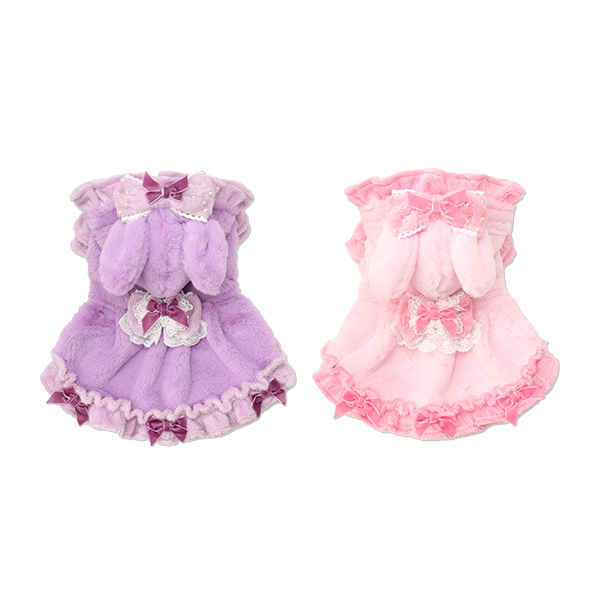 1173冬うさぎファーワンピース【2025冬新作ウエア】