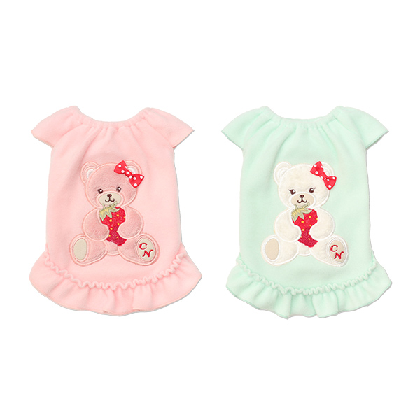 1171くまいちごフリースワンピース【2025冬新作ウエア】