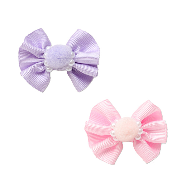 LB-325ぽんぽんバレッタリボン【2025冬小売りアクセサリー】