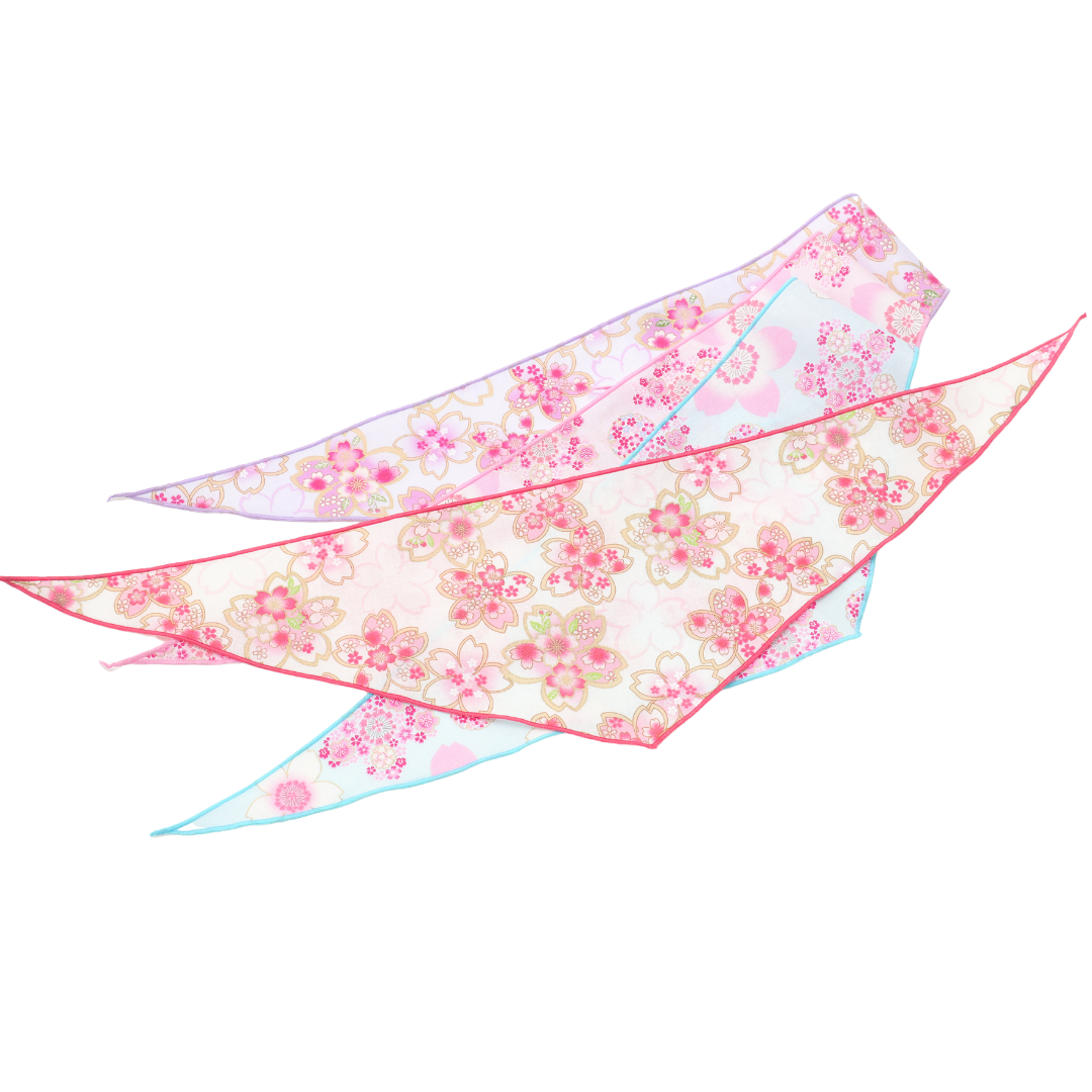 【SALE★30%OFF！】B-1072さくら柄バンダナ（10枚入)【2025春サロンアクセサリー】5/6迄