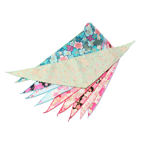 B-1086 色柄アソート桜バンダナ(10枚入)【2026春サロン】【2月中旬～入荷次第順次発送】